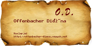 Offenbacher Diána névjegykártya