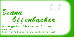 diana offenbacher business card